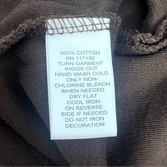Quacker Factory Brown 100% Cotton Knit Blingy V-Neck Short Sleeve Top 1X - Picture 7 of 7
